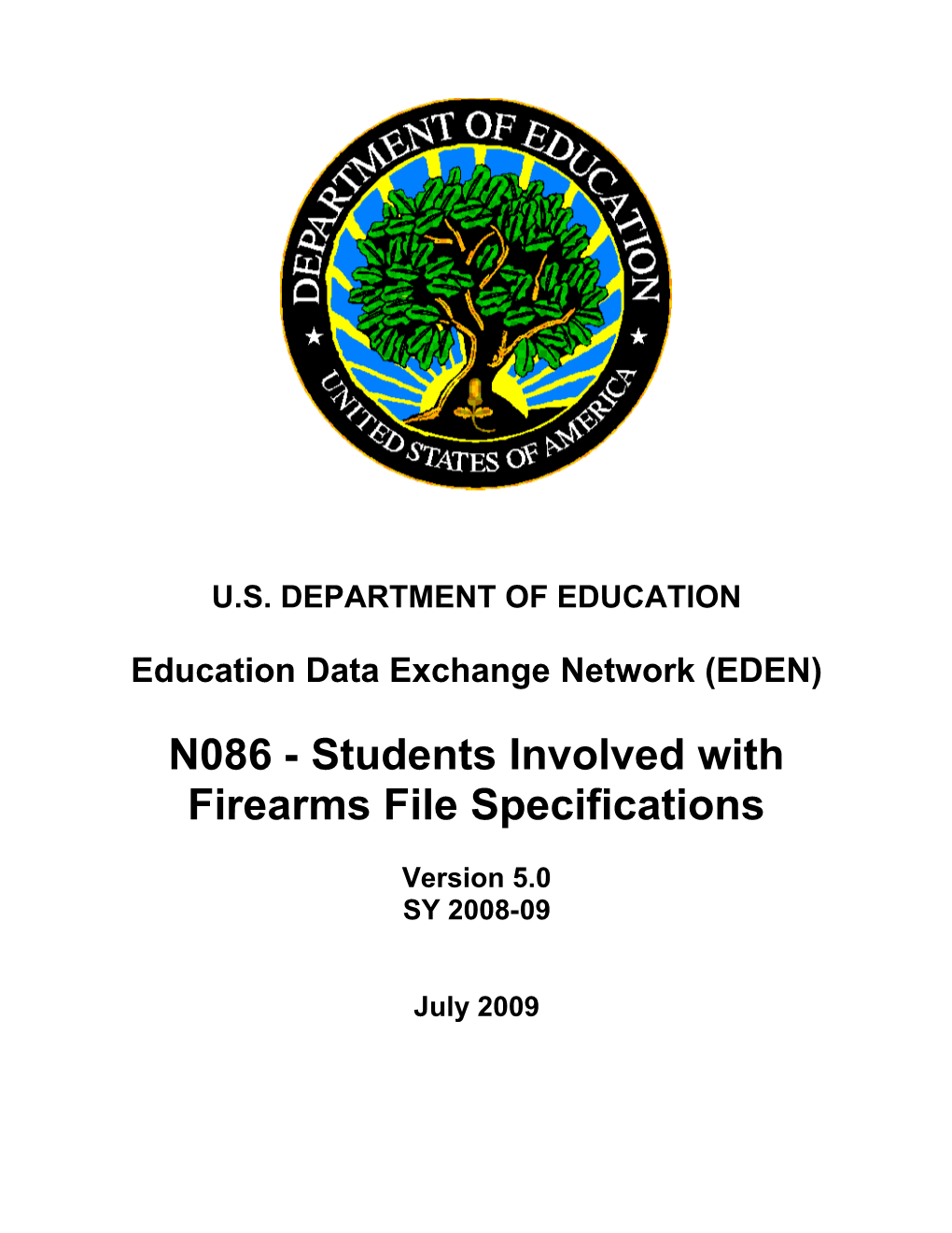 N086 - Students Involved with Firearms File Specifications (MS Word)