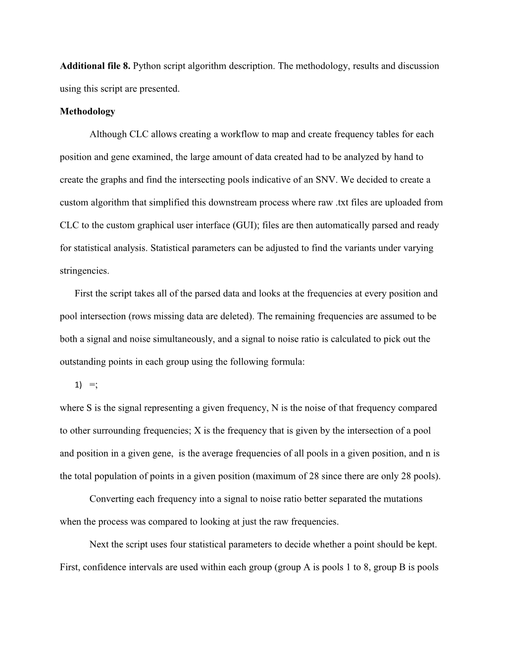 Additional File 8. Python Script Algorithm Description. the Methodology, Results and Discussion