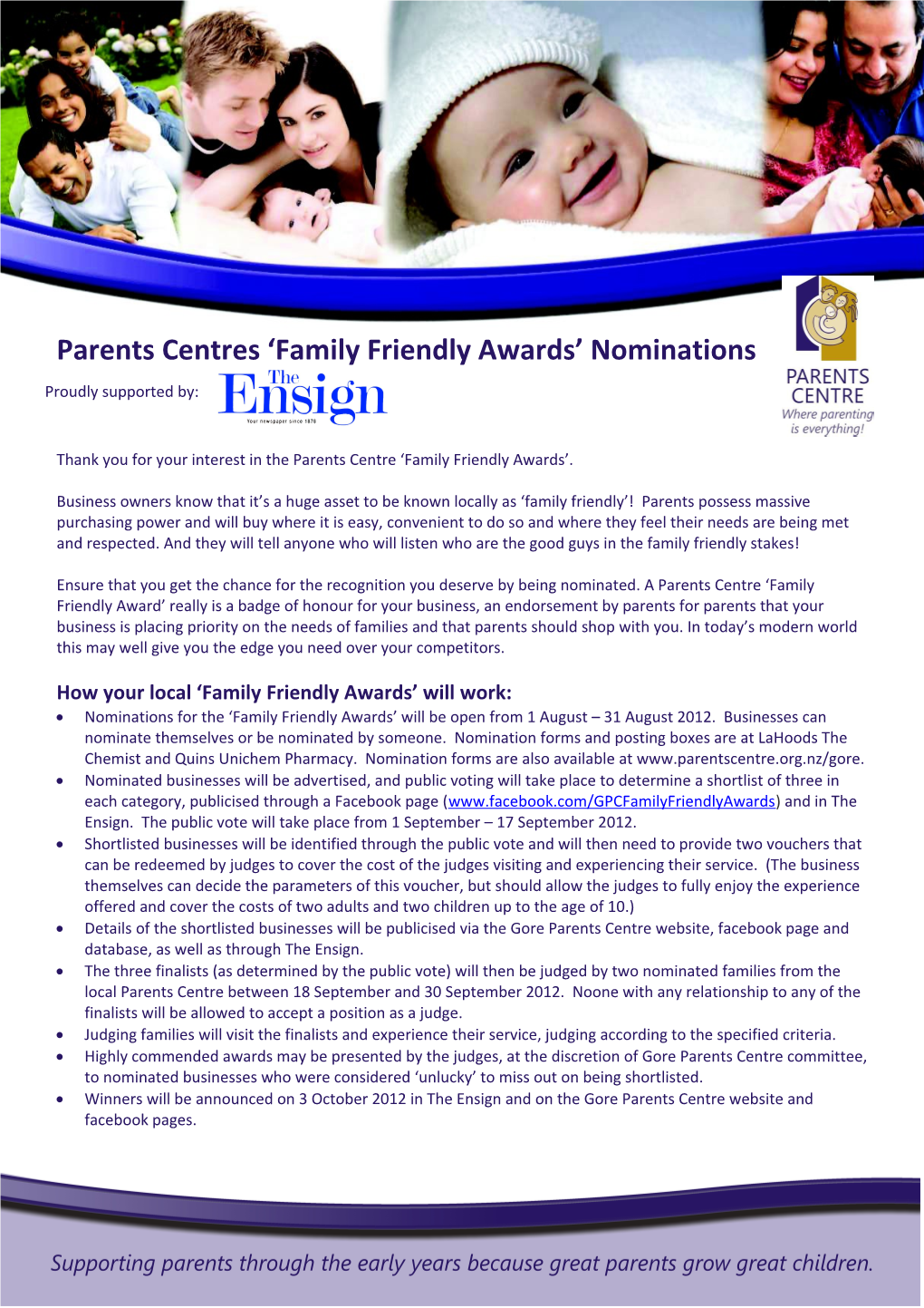 Family Friendly Awards Nomination