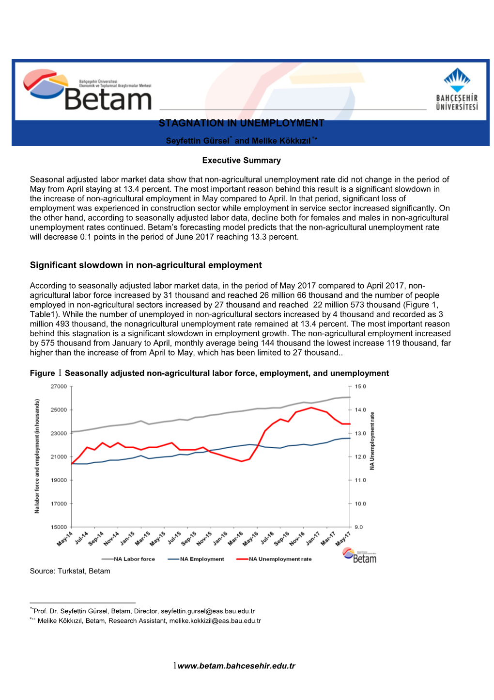 Stagnation in Unemployment