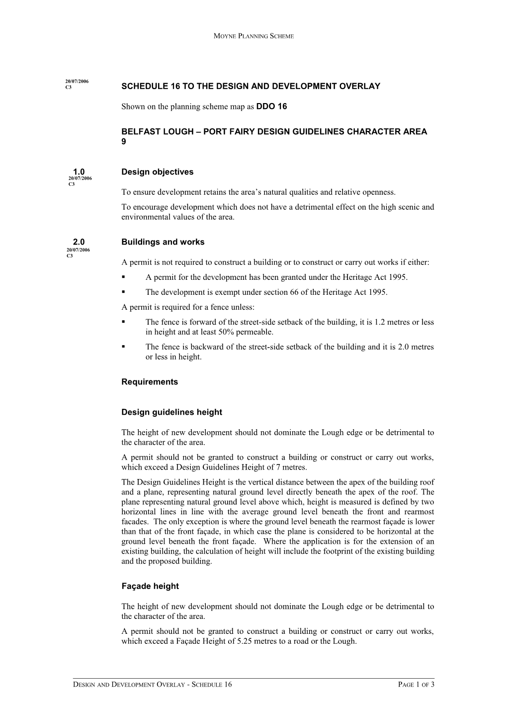 Belfast Lough Port Fairy Design Guidelines Character Area 9