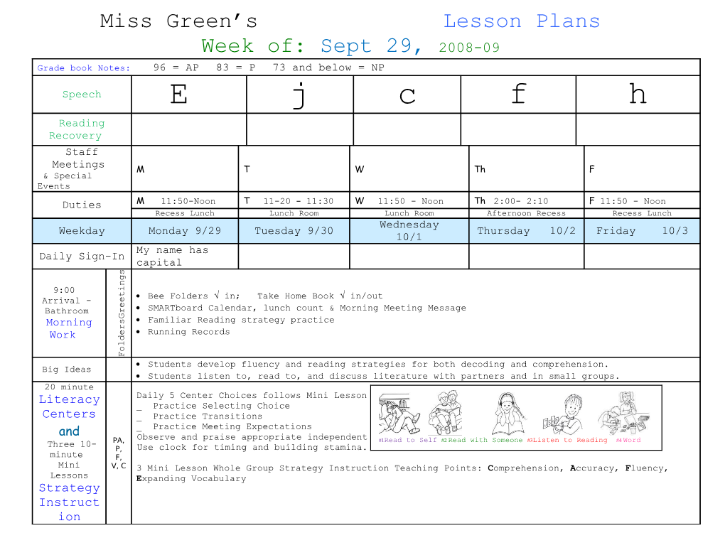 Miss Green S Lesson Plan