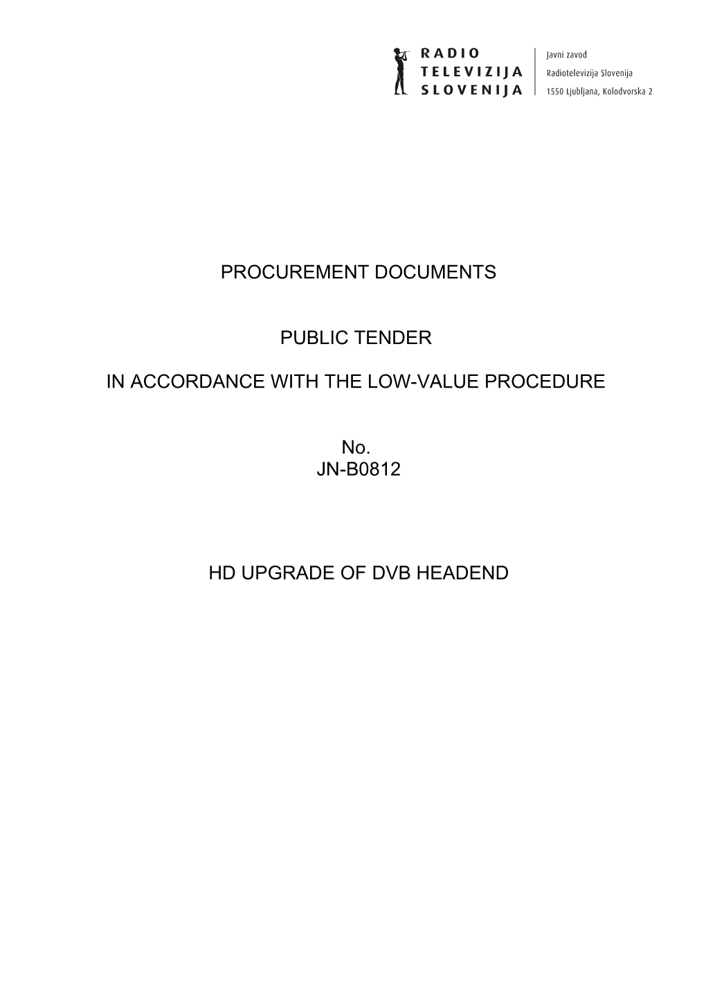 Procurement Documents JN-B0812