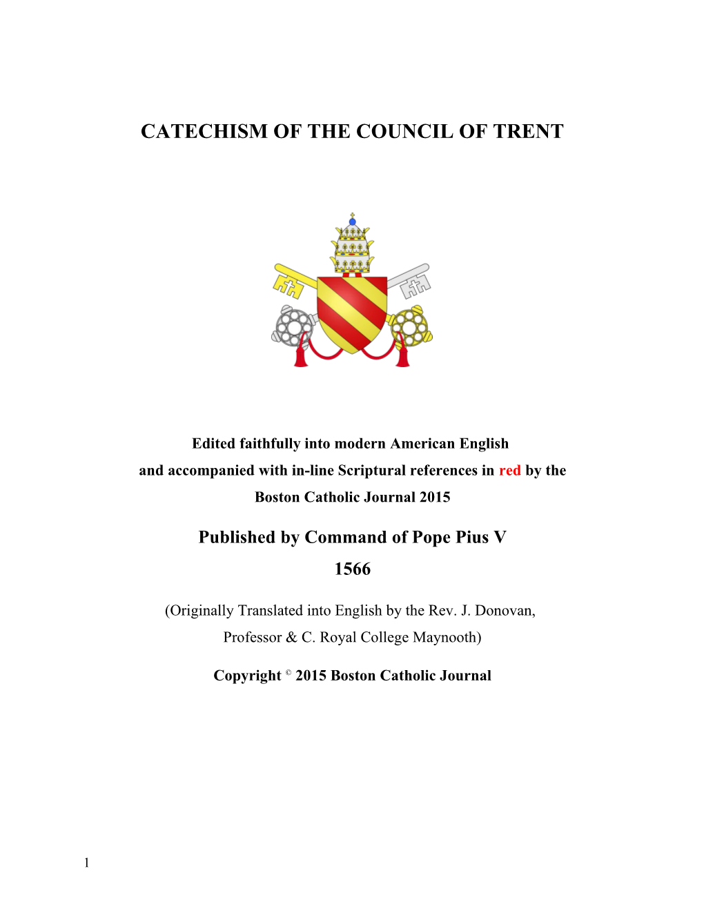 Catechism of the Council of Trent