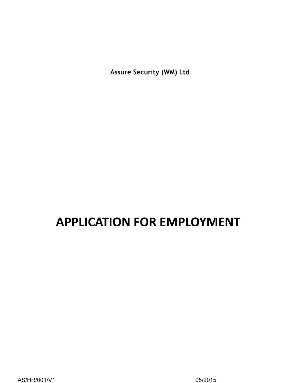 Assure Security (WM) Ltd