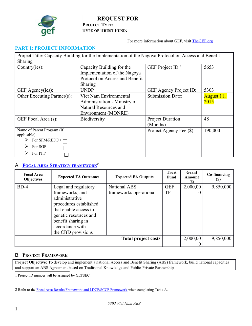 Request for (Select Decision Sought) CEO APPROVAL CEO ENDORSEMENT