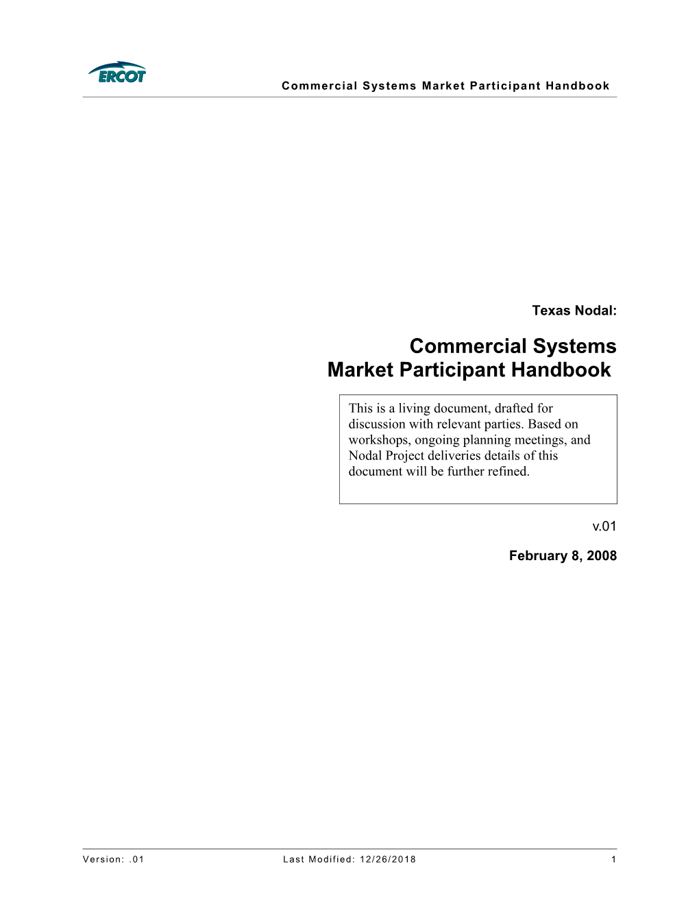 Release 8 Market Participant Handbook