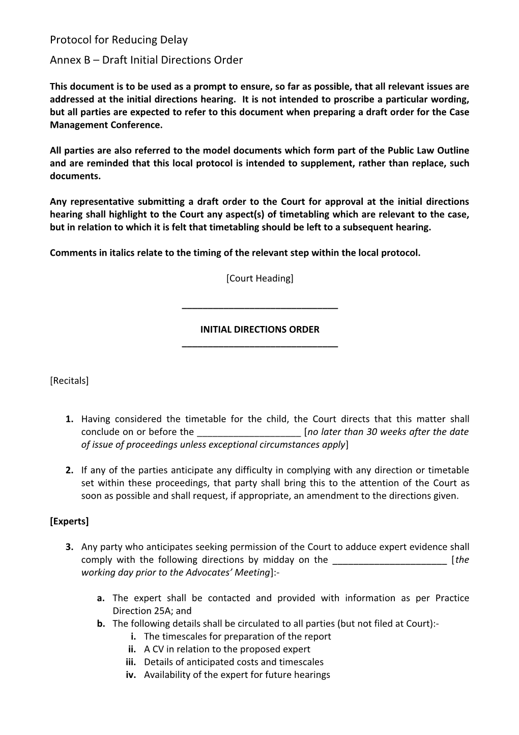 Protocol for Reducing Delay