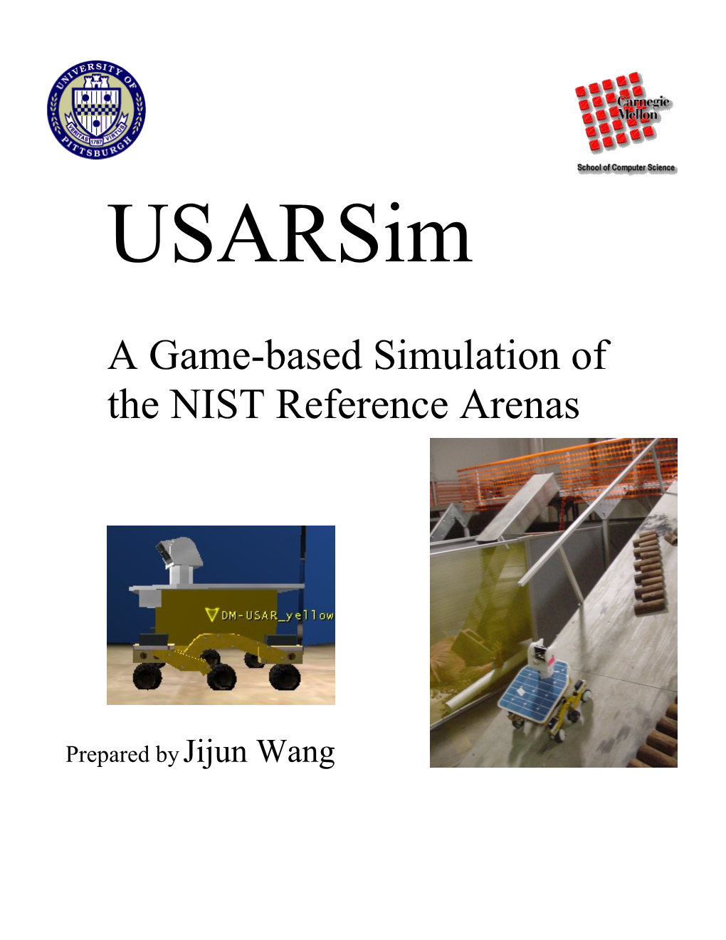 A Game-Based Simulation of the NIST Reference Arenas