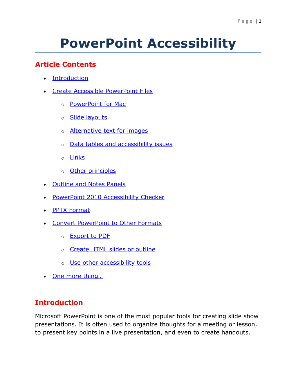 Powerpoint Accessibility