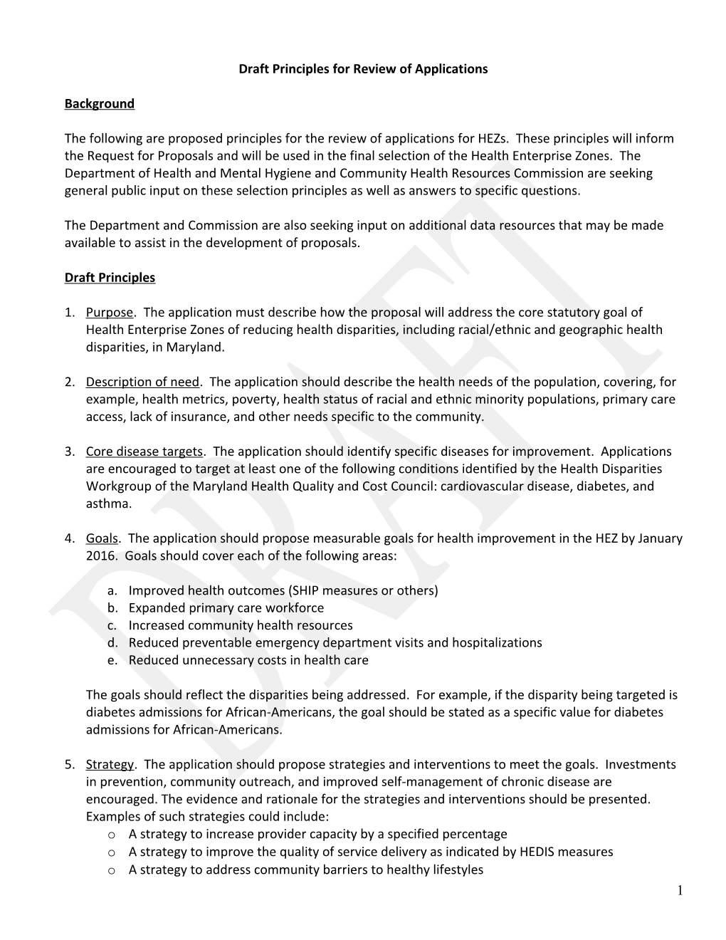 Health Enterprise Zone (HEZ) Program