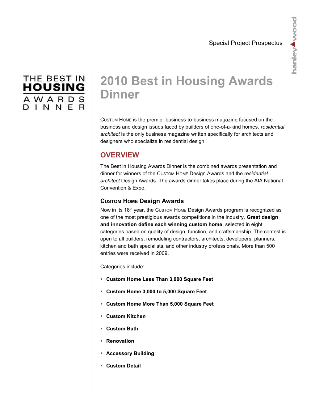 2010 Best in Housing Awards Dinner