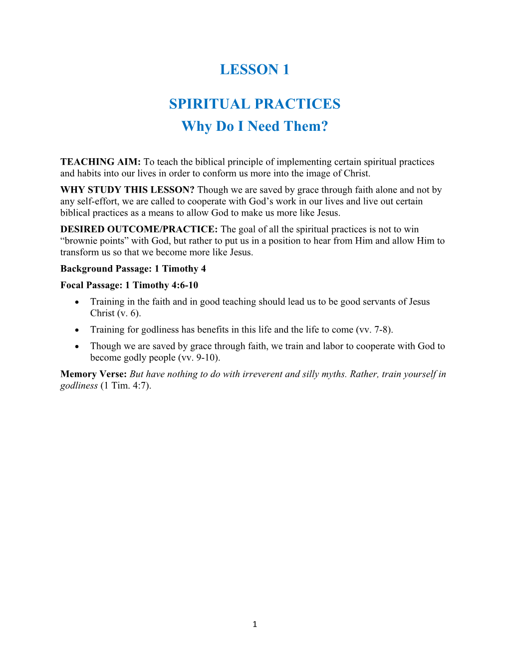 Spiritual Practices