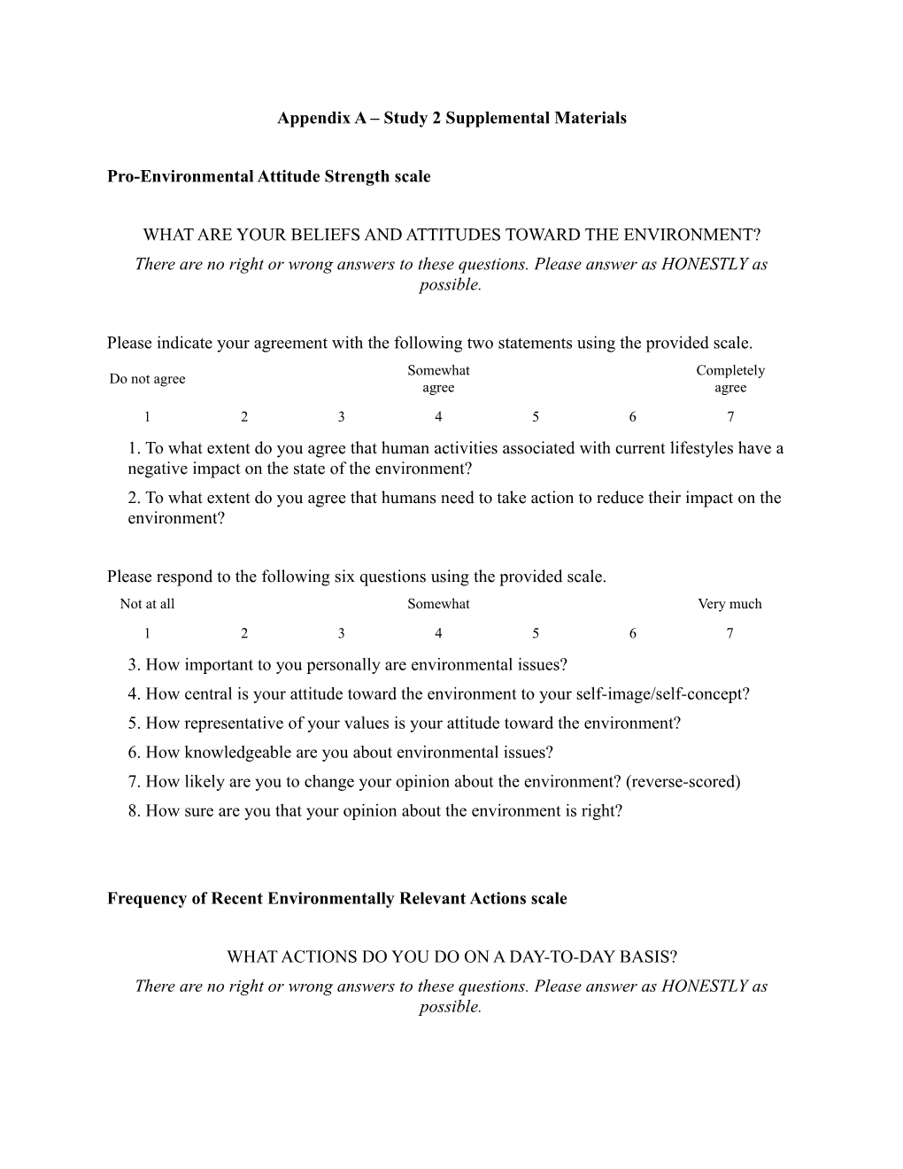 Appendix a Study 2 Supplemental Materials