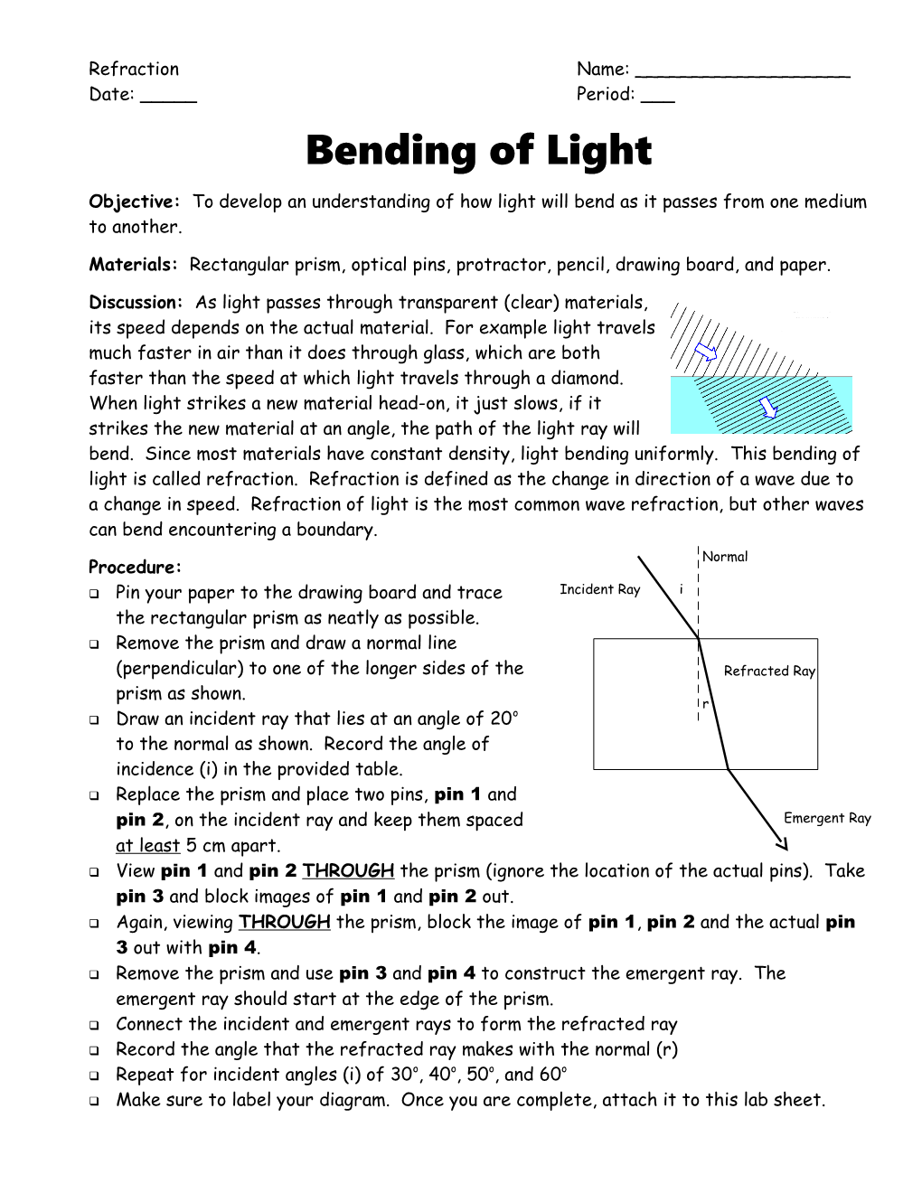 Bending of Light