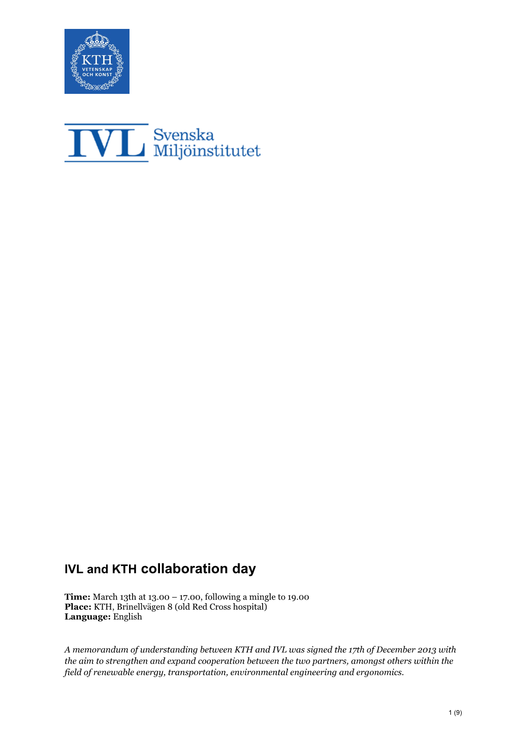 IVL and Kthcollaboration Day