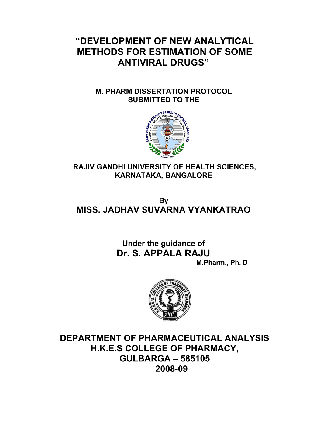 Development of New Analytical Methods for Estimation of Some Antiviral Drugs