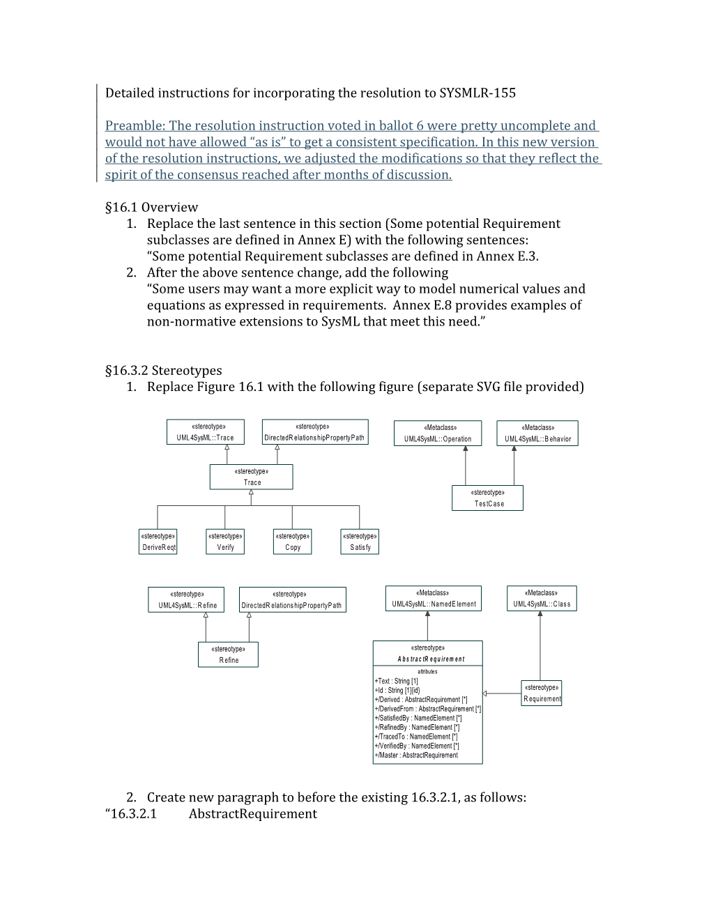 Detailed Instructions for Incorporating the Resolution to SYSMLR-155