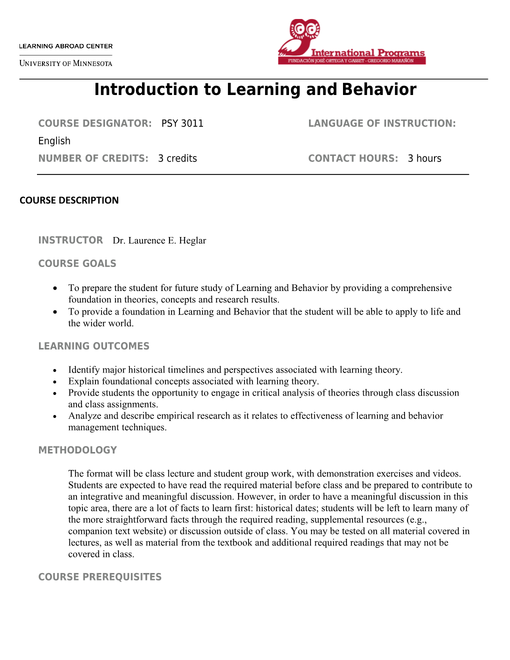 Introduction to Learning Andbehavior