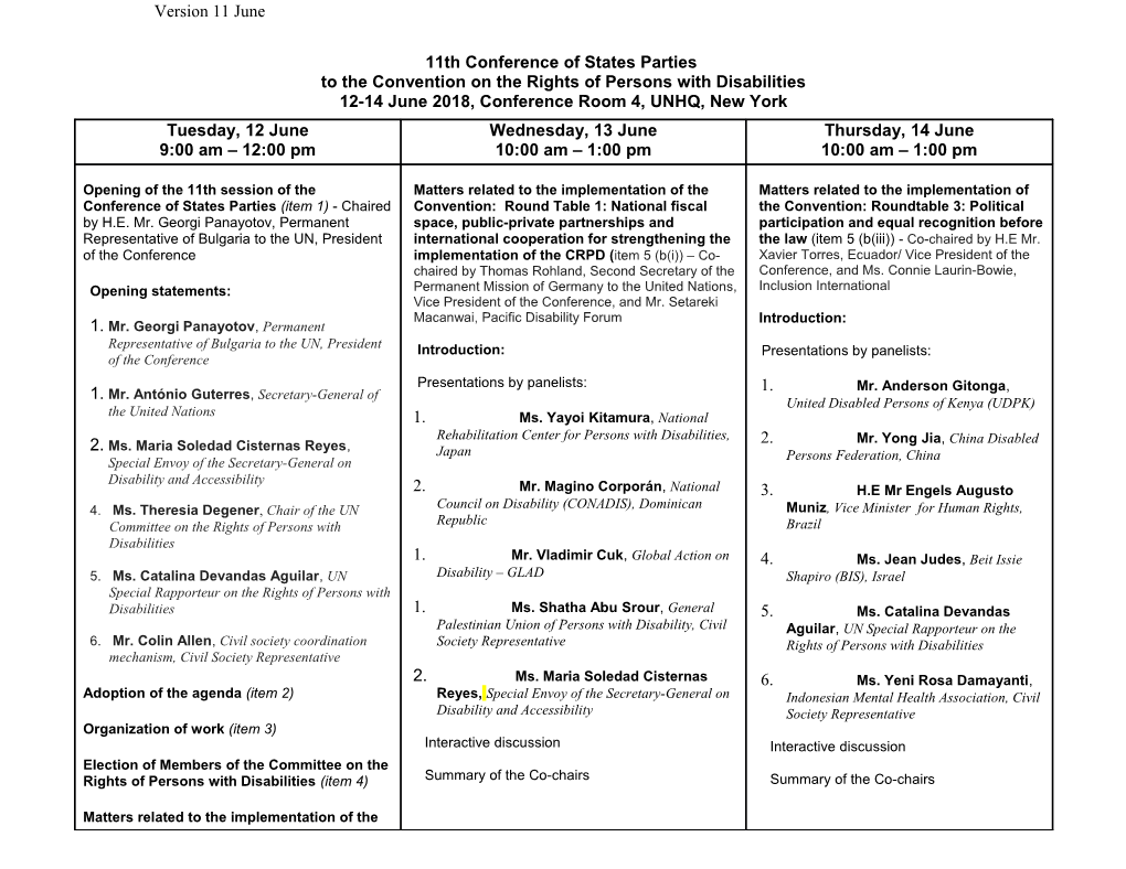 To the Convention on the Rights of Persons with Disabilities