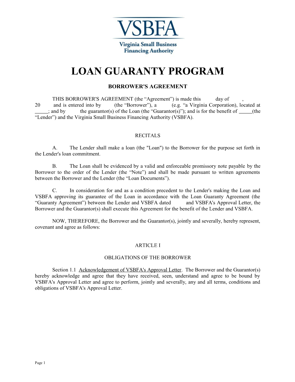 Loan Guaranty Program