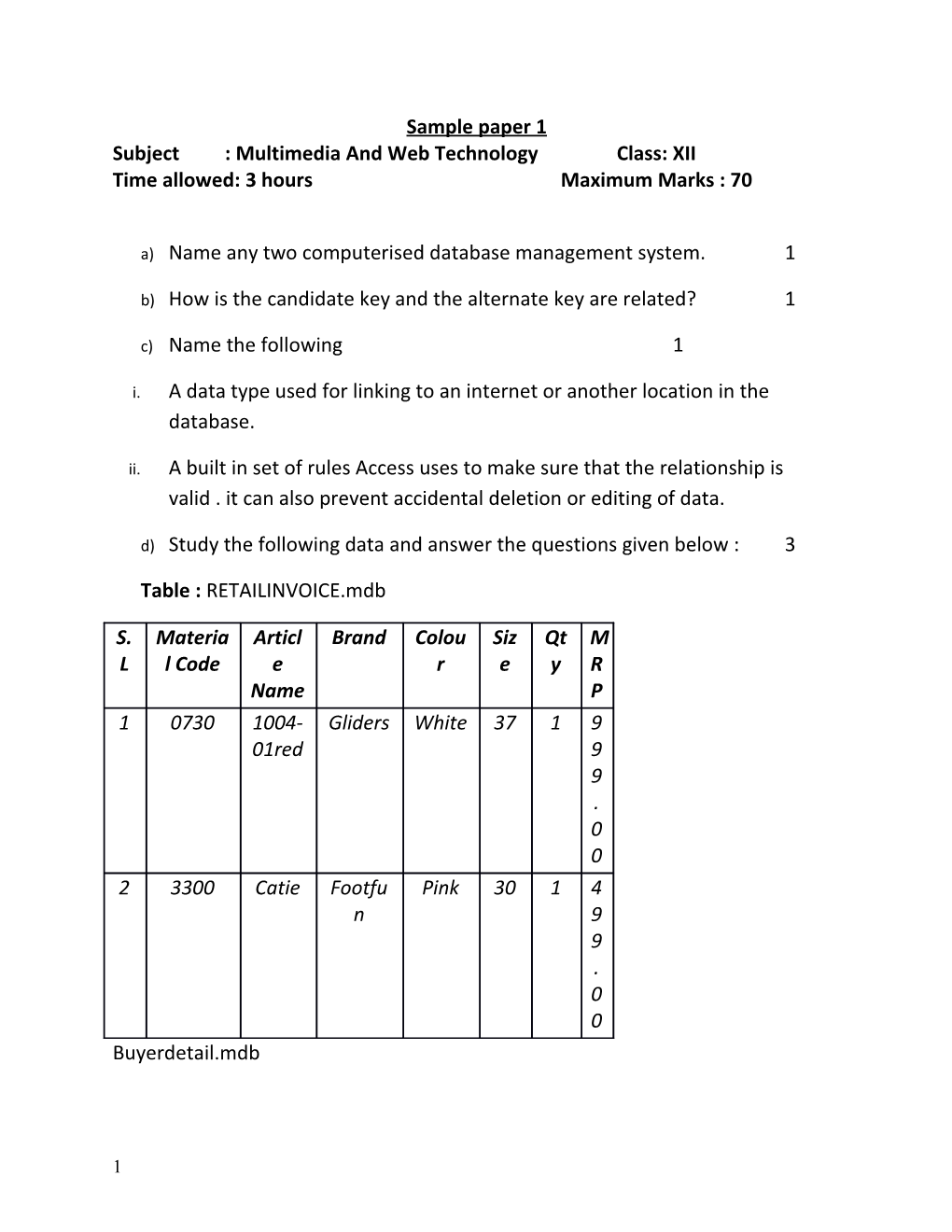 Subject: Multimedia and Web Technologyclass: XII