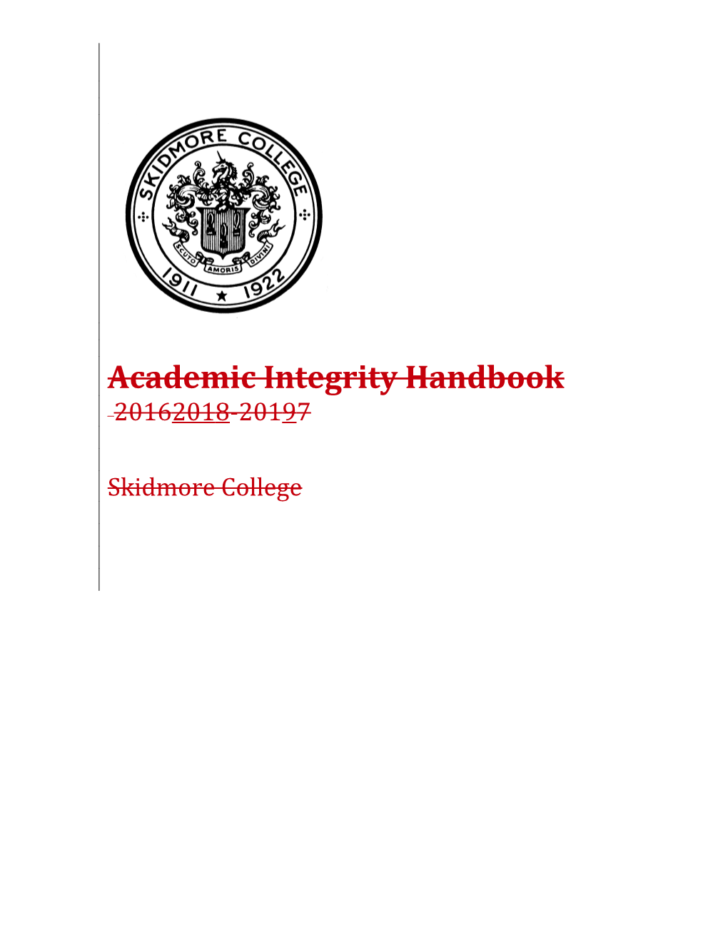 Academic Integrity Handbook