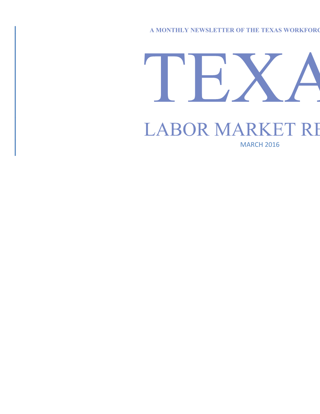 I.Texas Nonagricultural Wage and Salary Employment (Seasonally Adjusted)