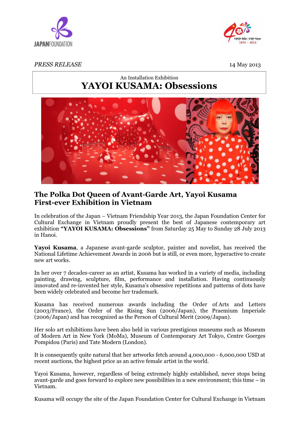 The Polka Dot Queen of Avant-Garde Art, Yayoi Kusama