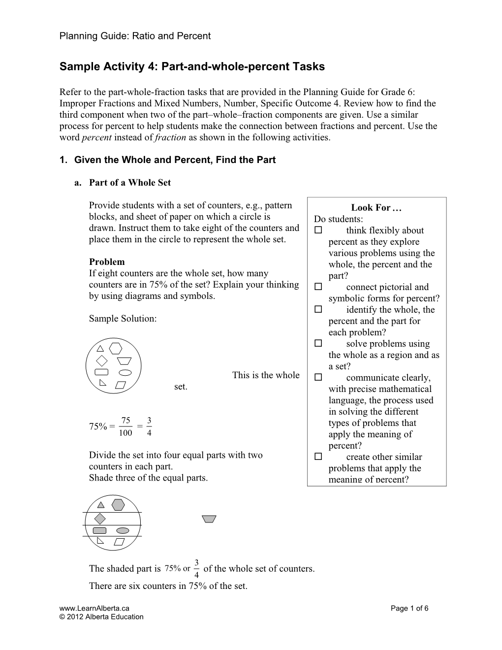 Sample Activity 4: Problem Solving with Patterns
