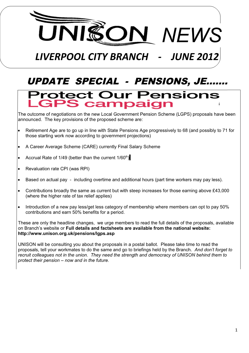 Liverpool City Branch - June 2012