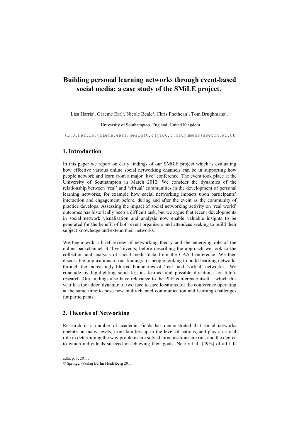 Building Personal Learning Networks Through Event-Based Social Media: a Case Study Of