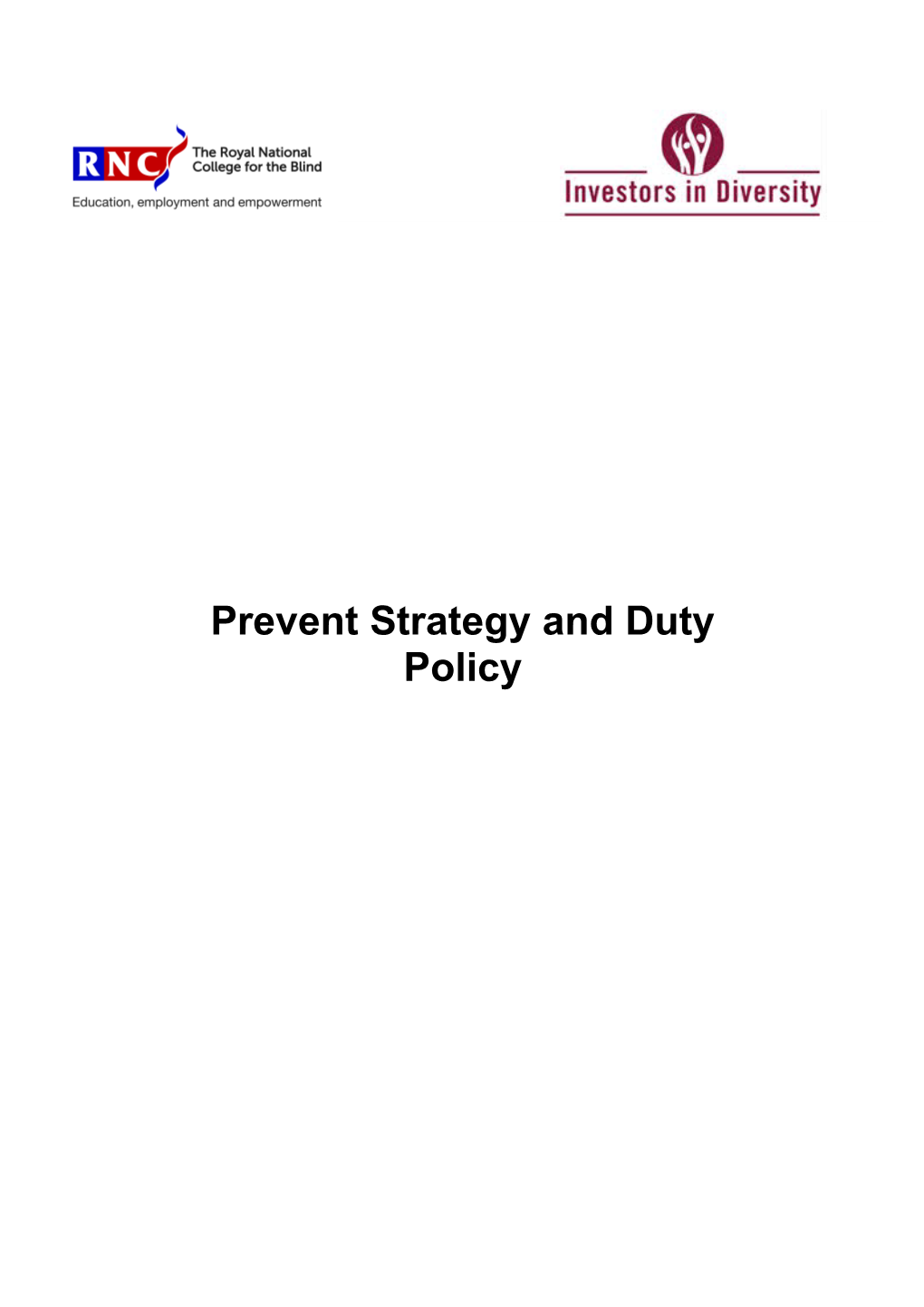 Prevent Strategy and Duty Policy