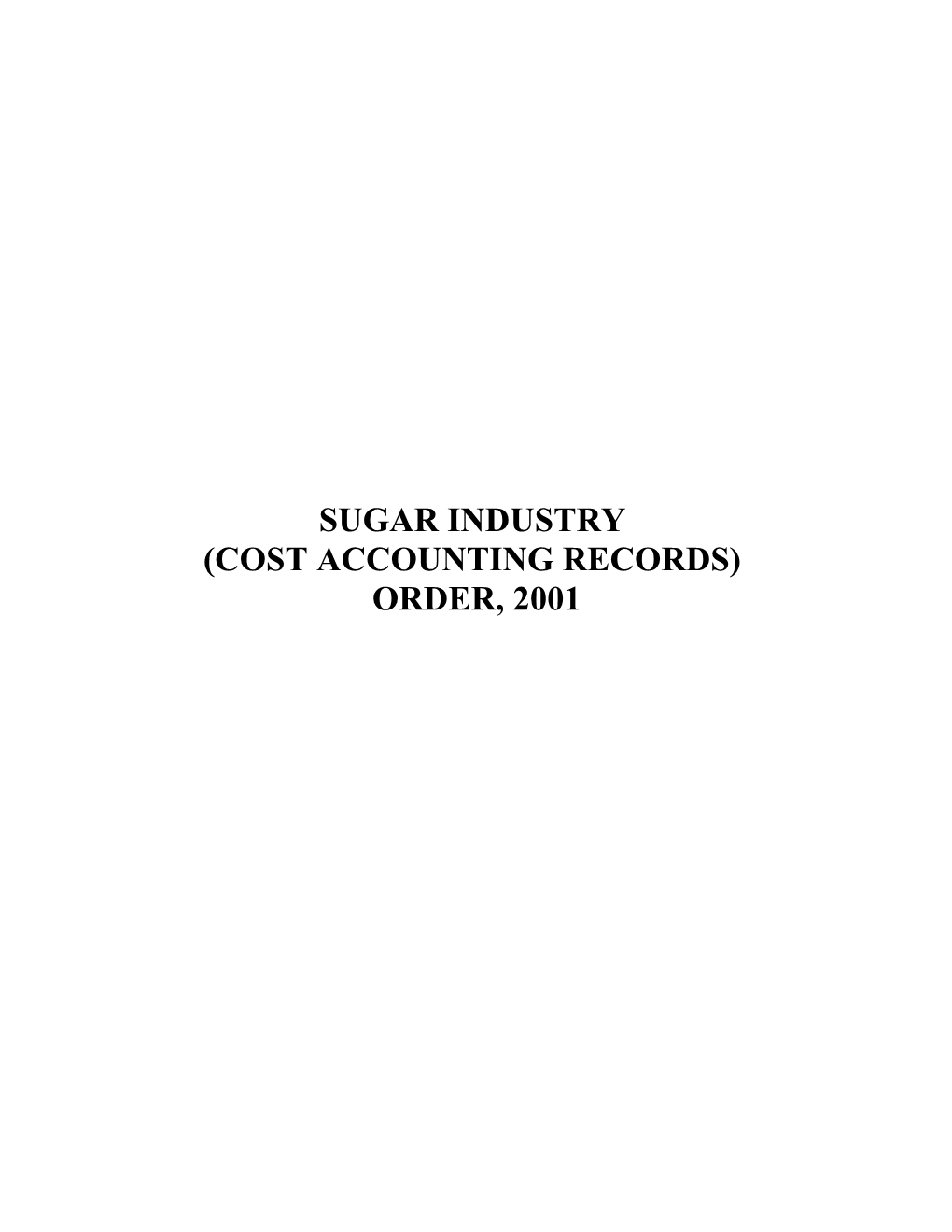 Cost Accounting Records