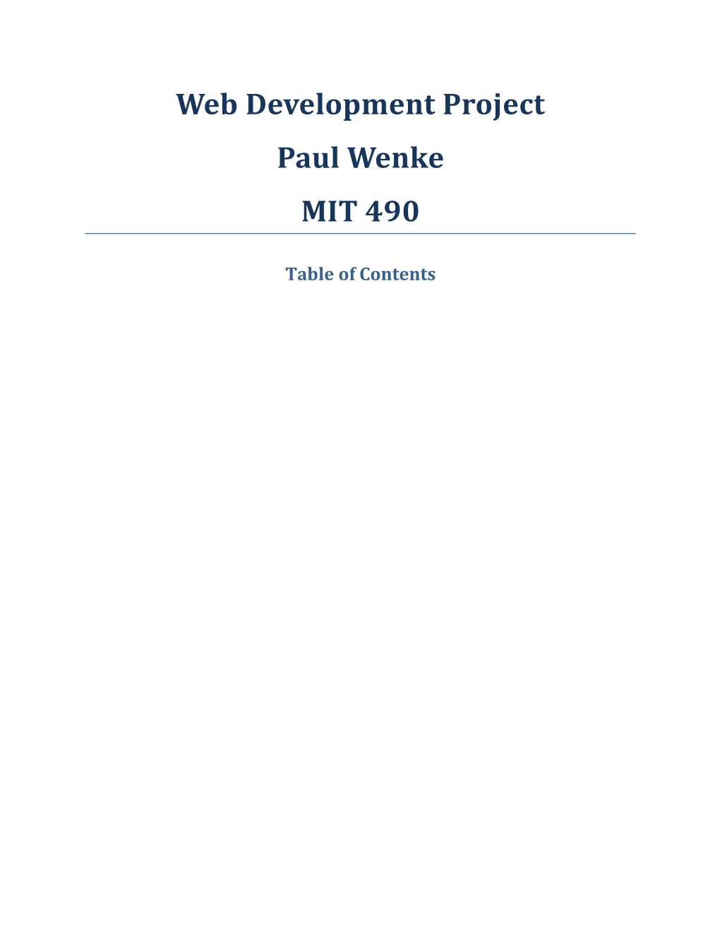 Web Development Project