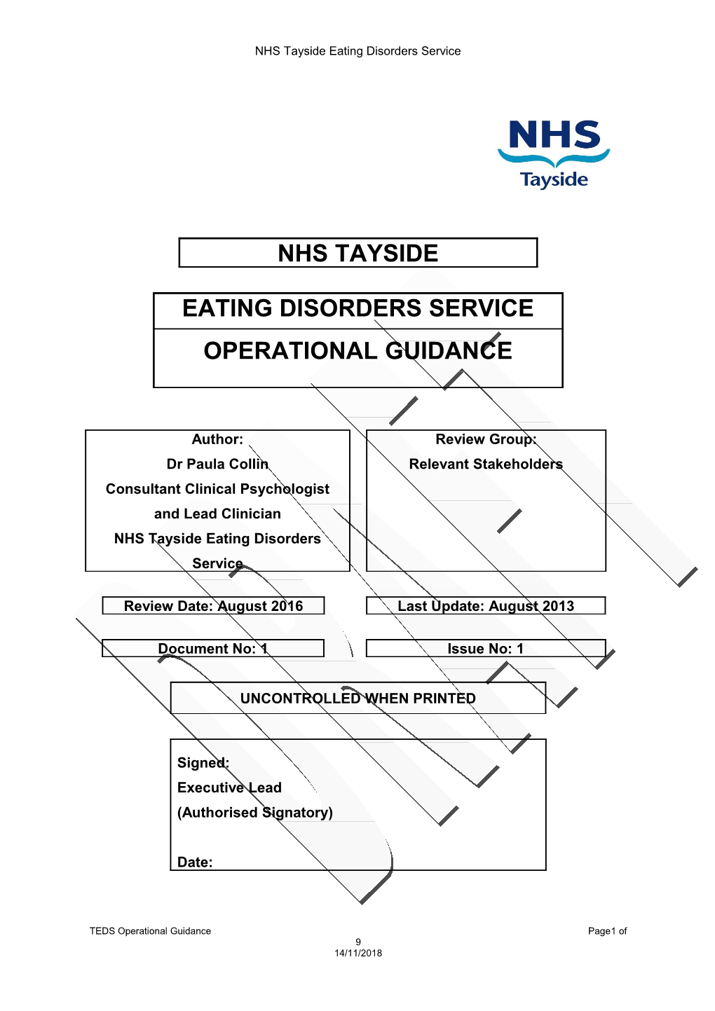 Eating Disorders Service