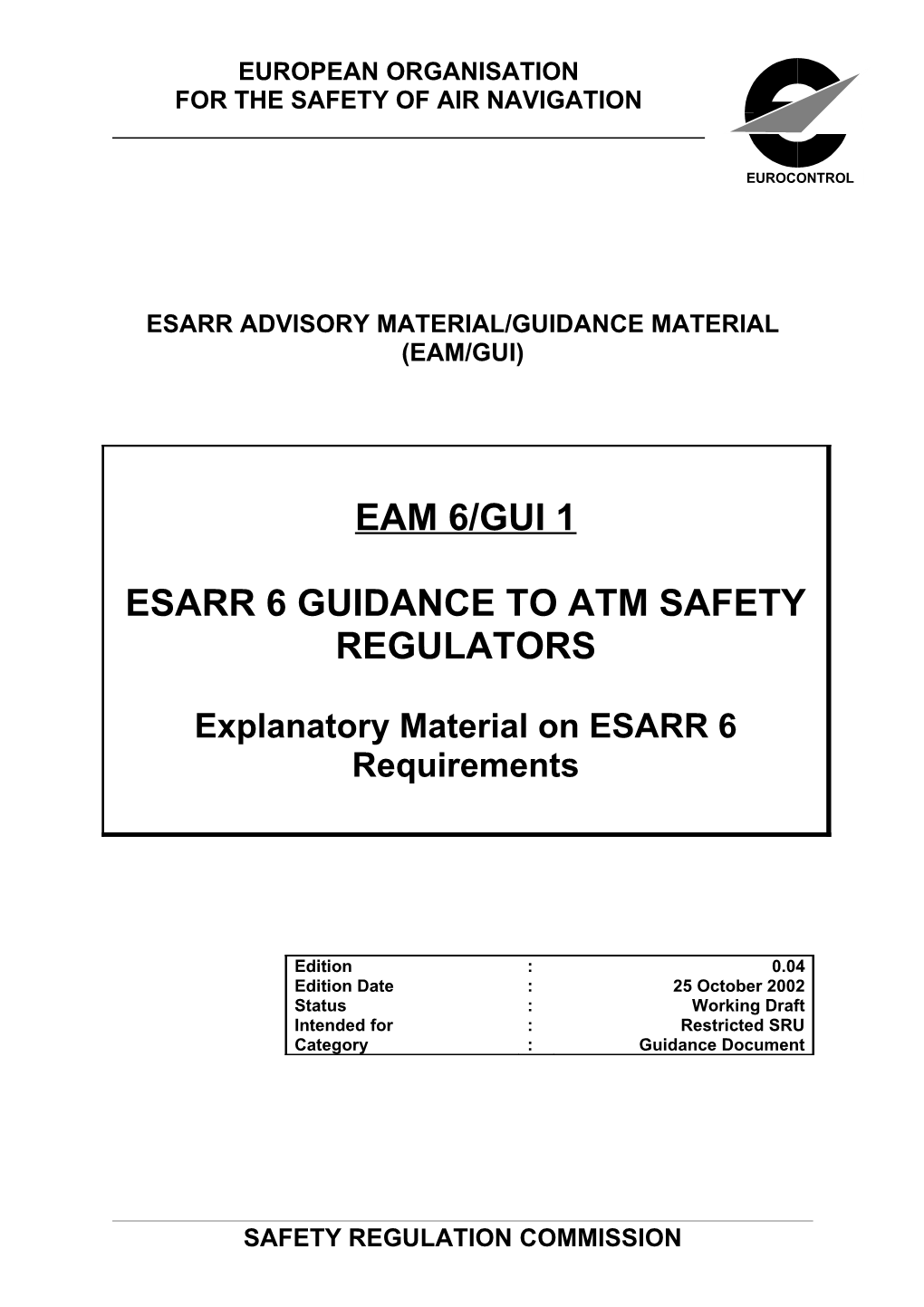 Esarr Advisory Material/Guidance Material