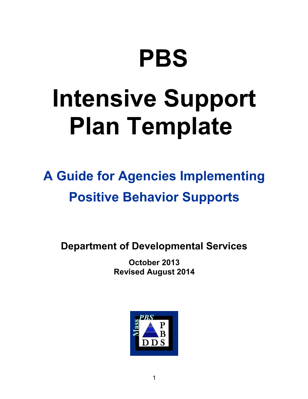 INTENSIVE SUPPORT PLAN TEMPLATE & Example