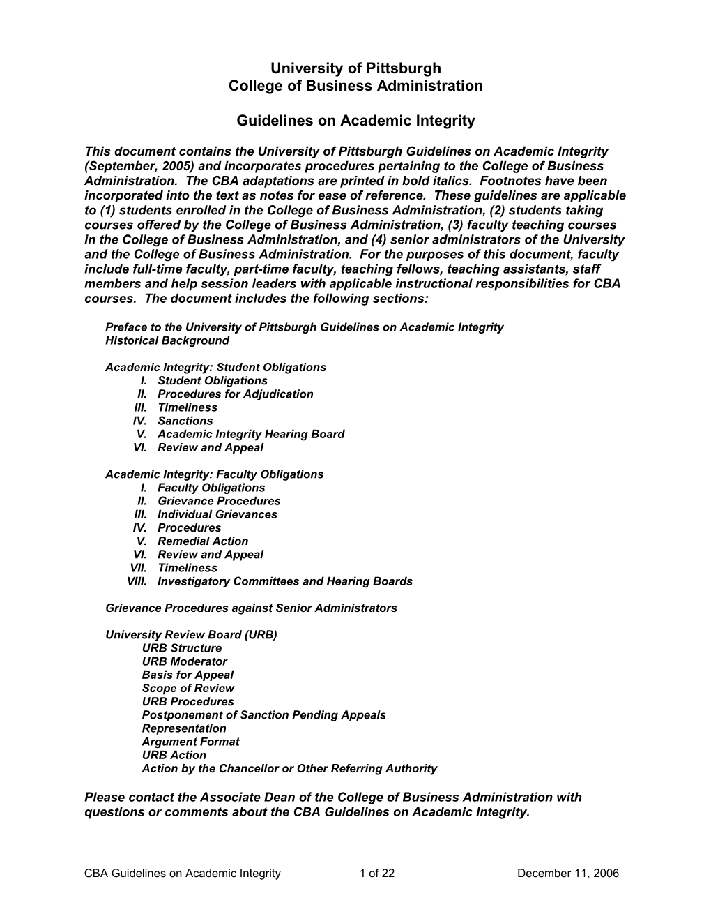 CBA Academic Integrity Guidelines