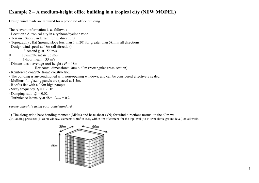 Example 2 a Medium-Height Office Building in a Tropical City (NEW MODEL)