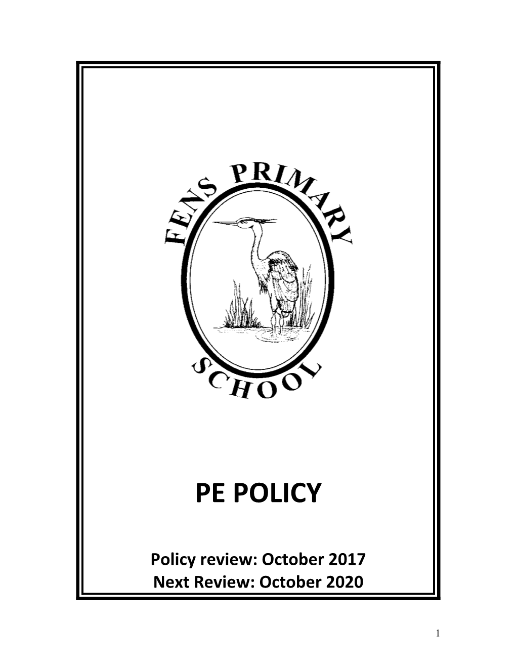 Fens Primary School PE Policy