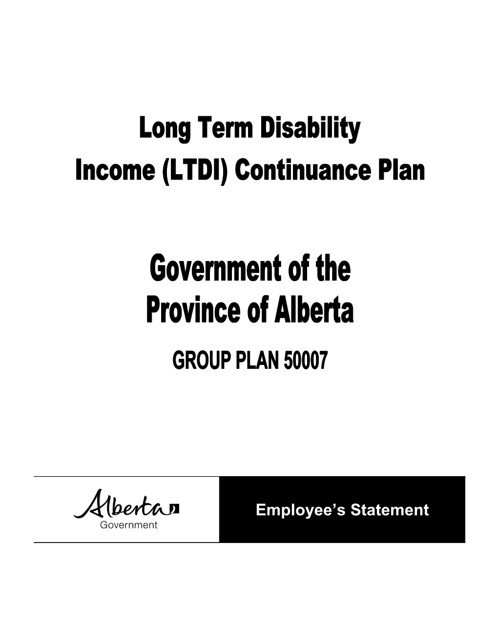 LTDI Continuance Plan - Employee's Statement