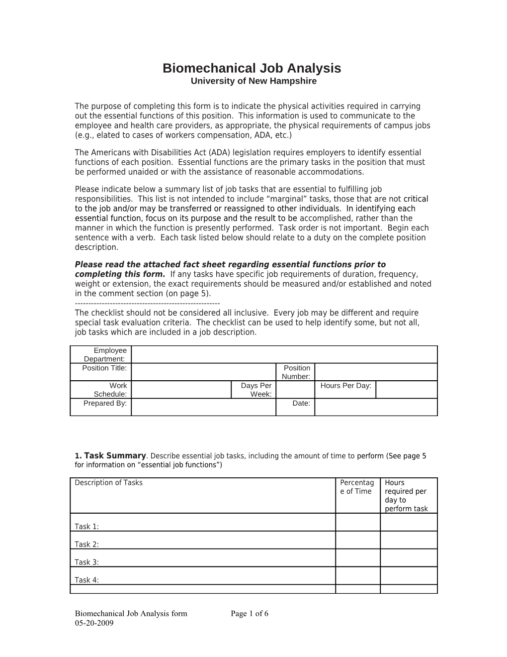 Job Task Analysis