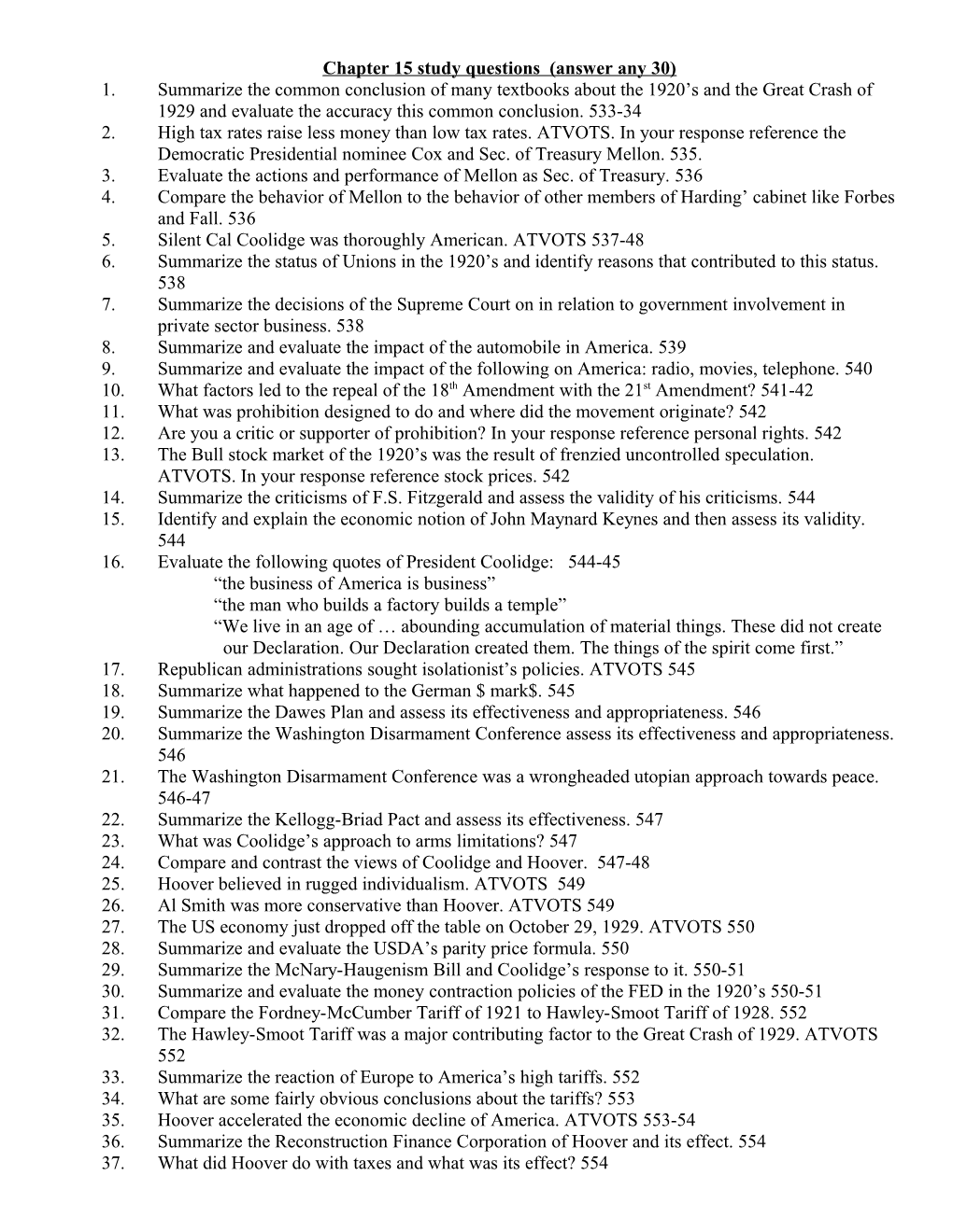 Chapter 15 Study Questions