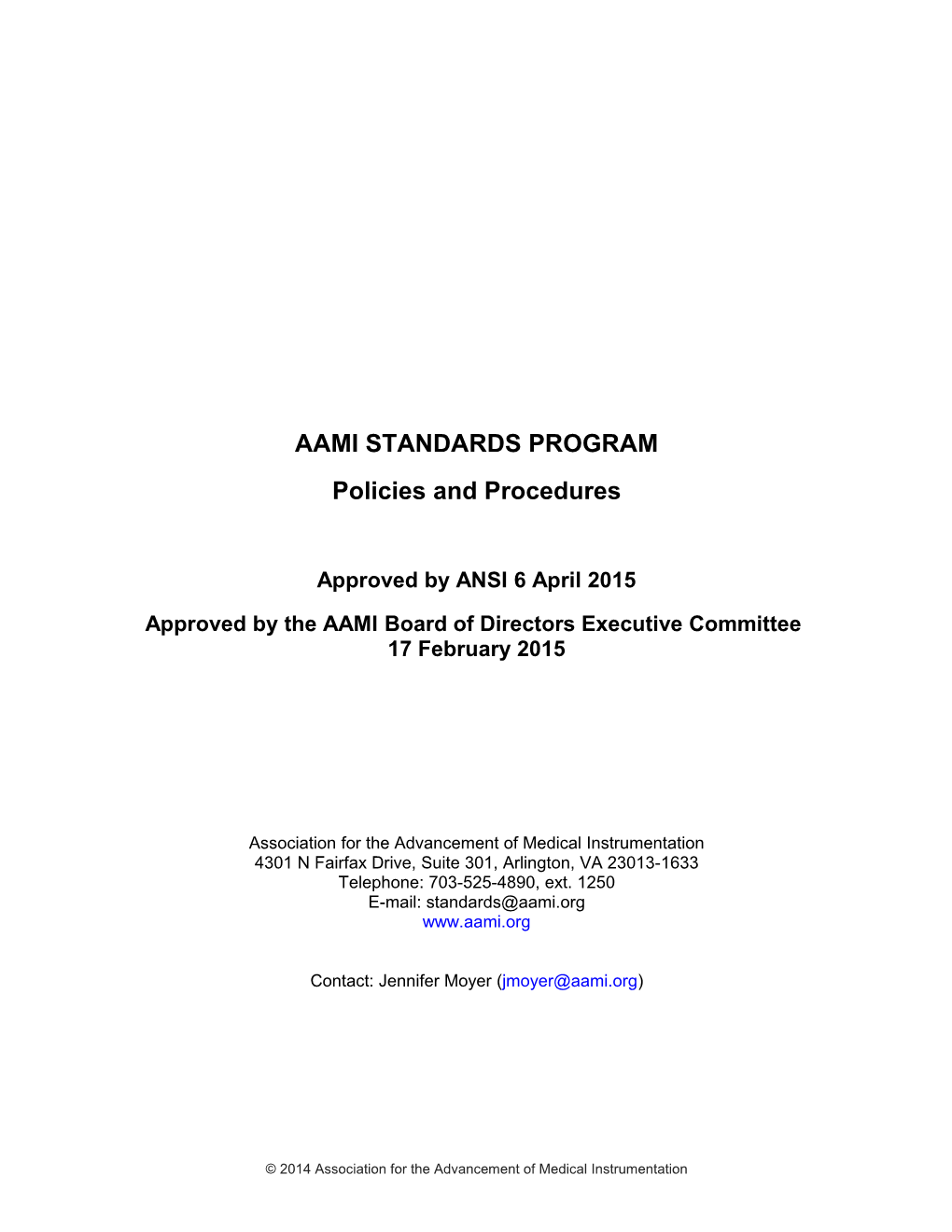 Aami Standards Program