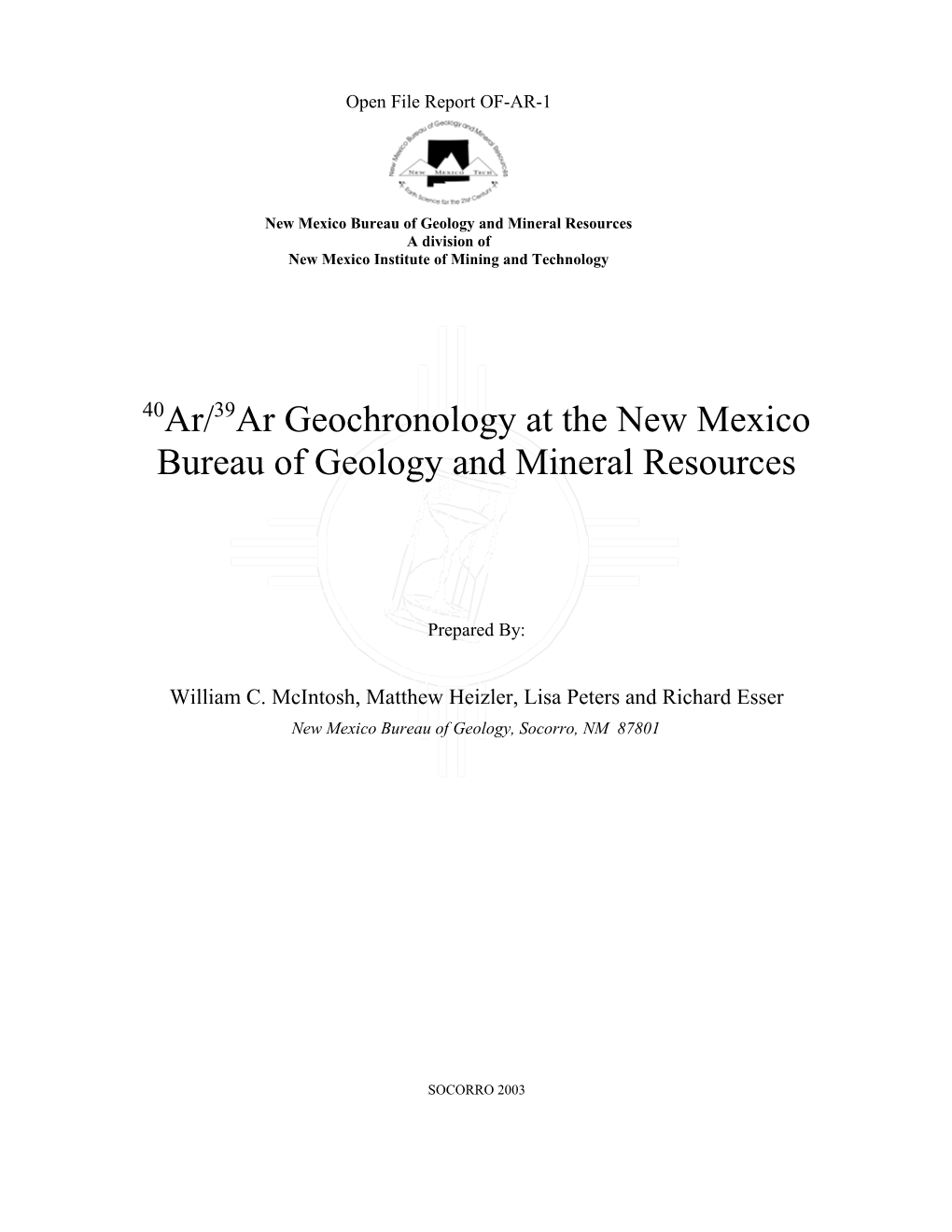 New Mexico Bureau of Mines and Mineral Resources