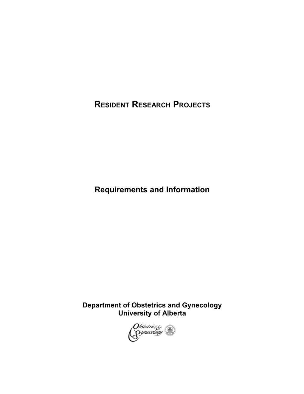 Resident Research Projects