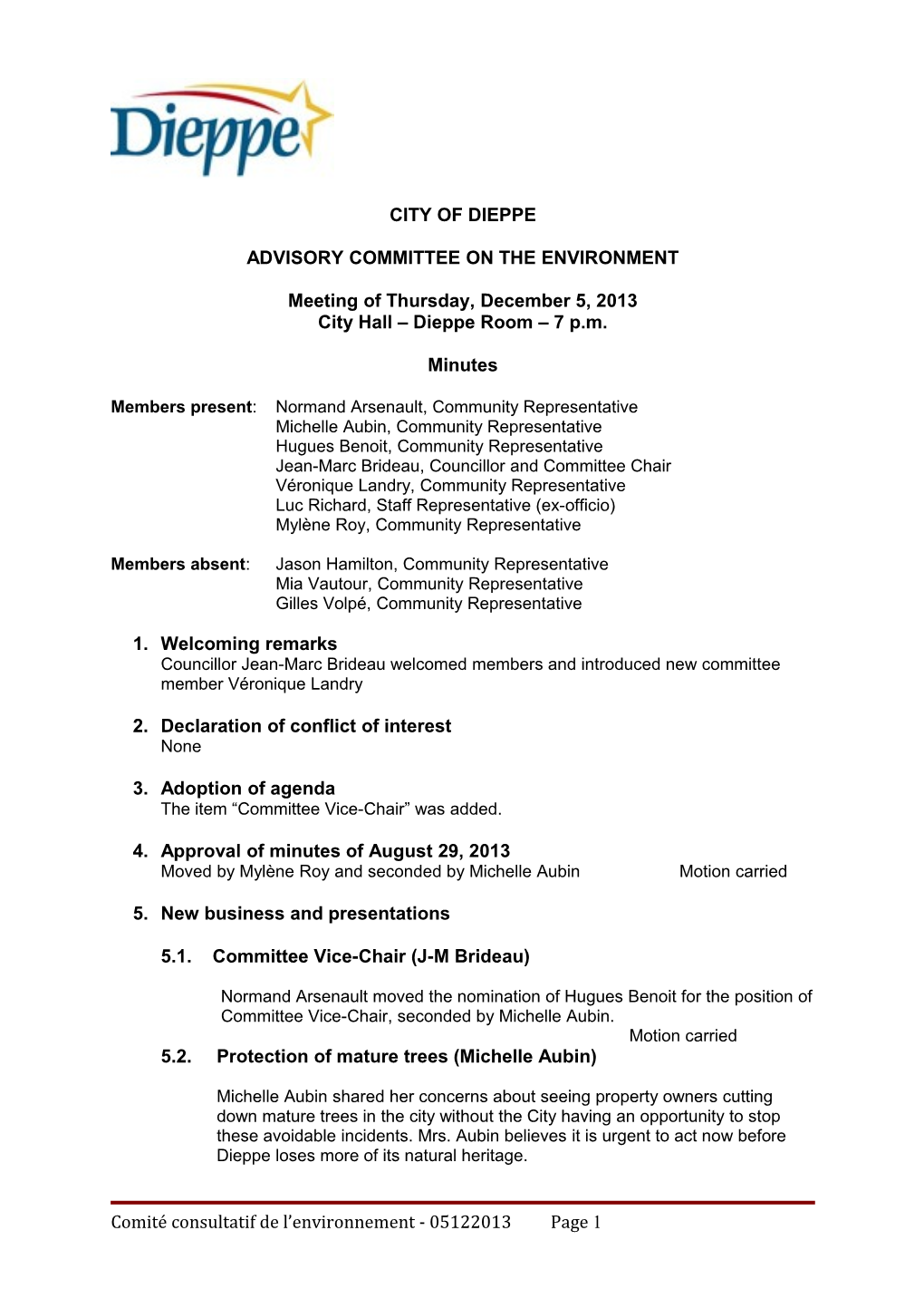 Advisory Committee on the Environment