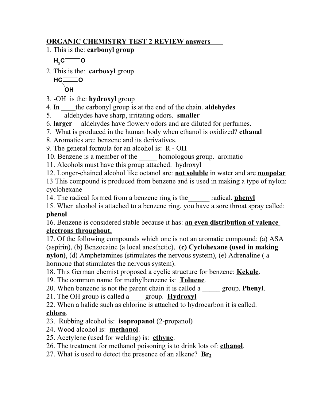 ORGANIC CHEMISTRY: the Chemistry of Carbon Compounds