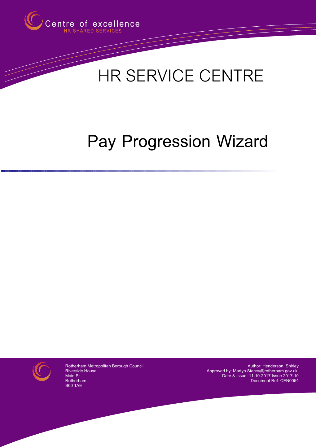 Pay Progression Wizard